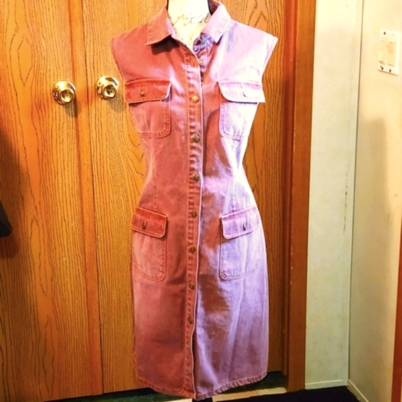 Newport News Jeanology Collection Dresses & Skirts - Vintage Newport News Jeanology Collection Purple  Denium Dress